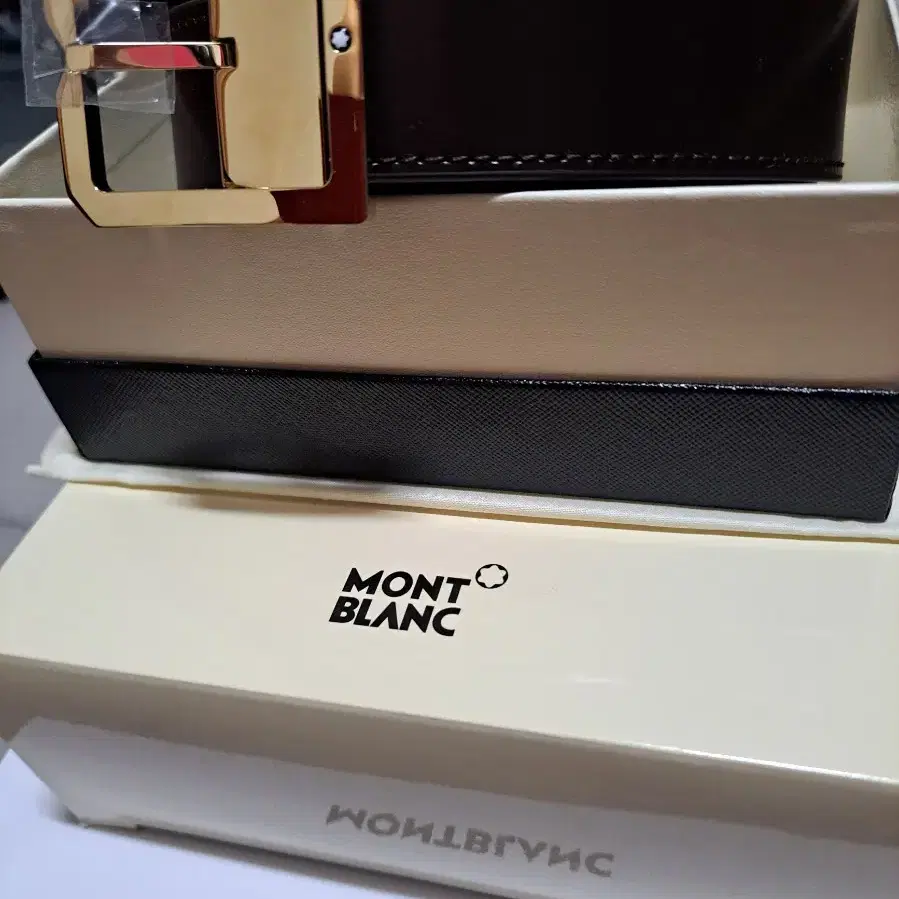 독일 명품 MONTBLANC 몽블랑 골드 리버서블 가죽 벨트