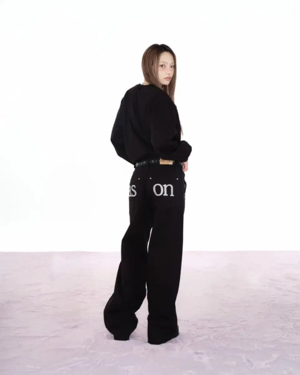 애즈온 스모그 와이드 팬츠 블랙 SMOG WIDE PANTS