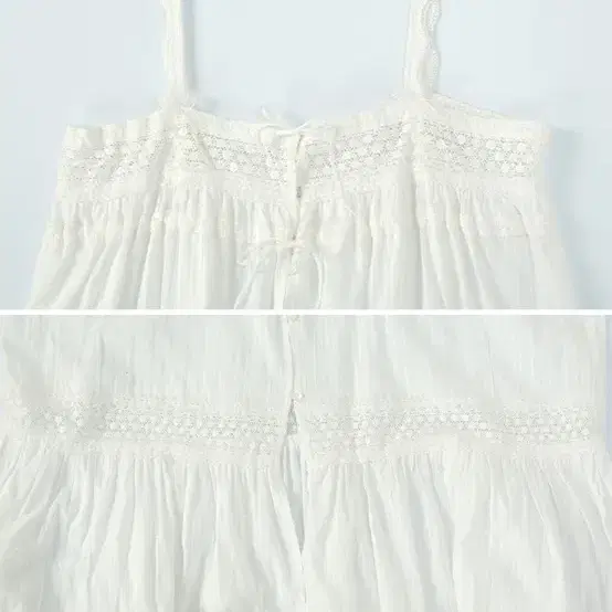 애즈이프캘리 LACE TRIM MAXI DRESS WHITE