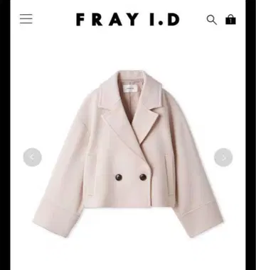 프레이아이디 울 칼제 쇼트 코트 핑크 사이즈1