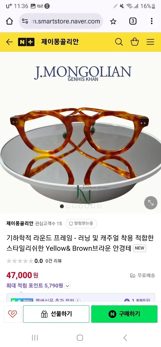 제이몽골리안 안경