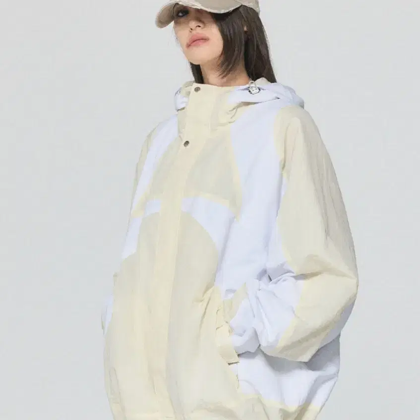 스키즘인듀싱 BIKER SHELL PARKA VER.2, EGG SHEL