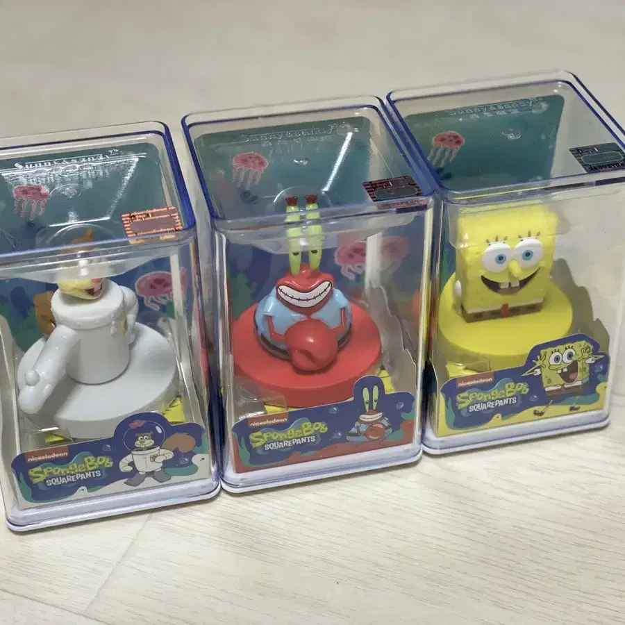 [스폰지밥 피규어] spongebob&집게사장&다람이 일괄