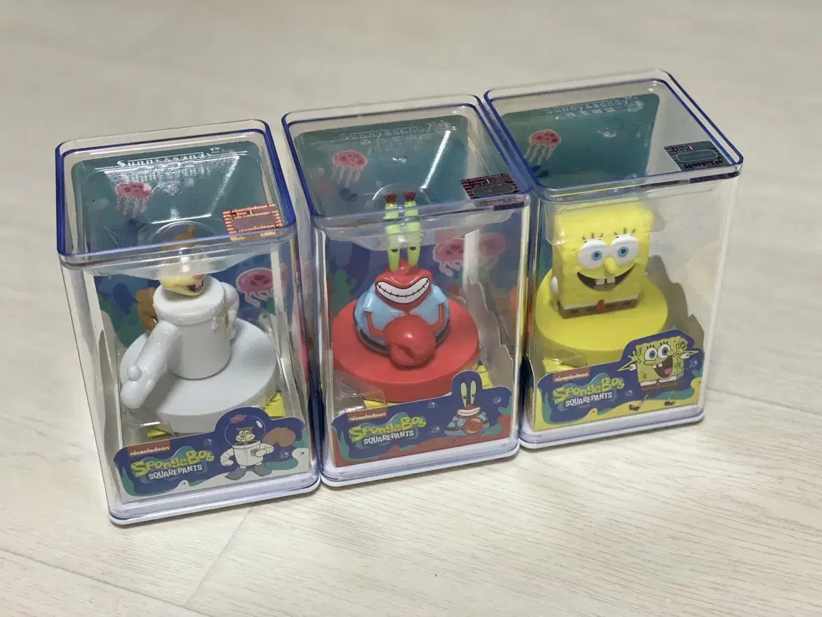 [스폰지밥 피규어] spongebob&집게사장&다람이 일괄