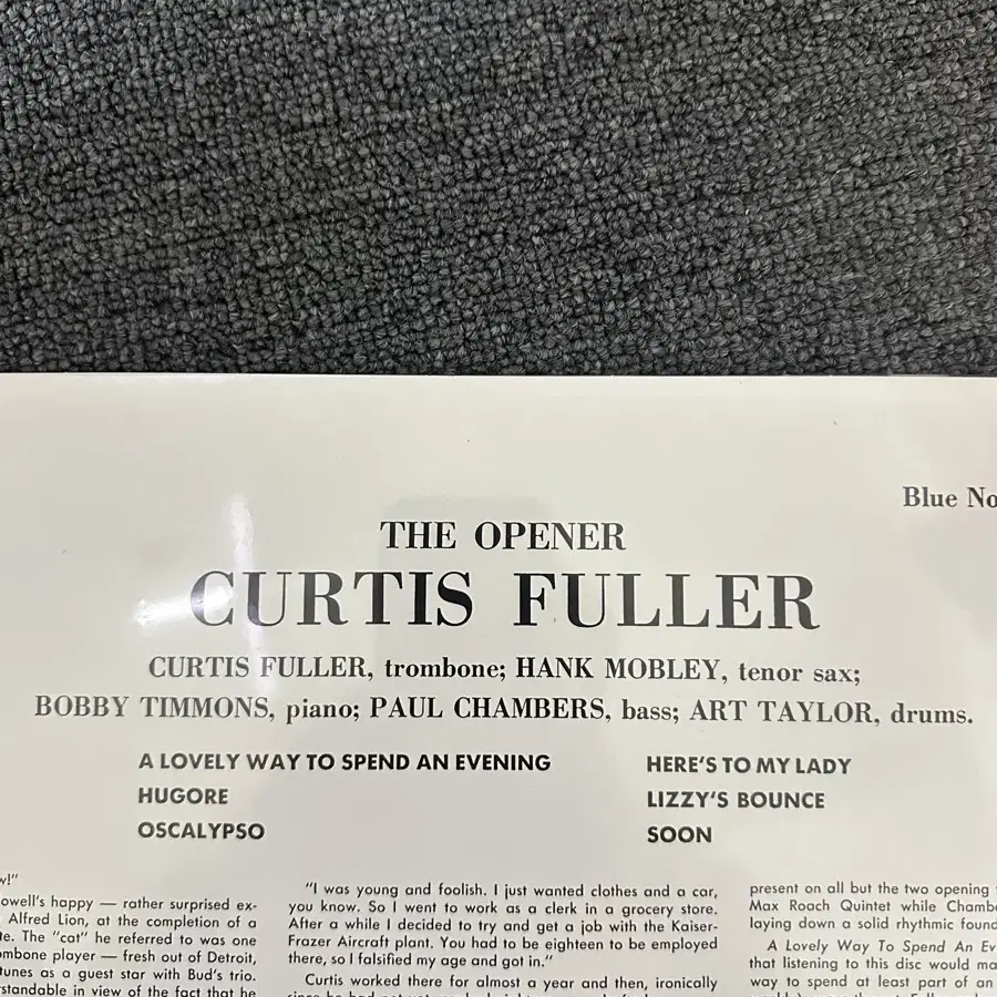 [미개봉] 재즈 트롬본 연주자 Curtis Fuller 레코드(LP)