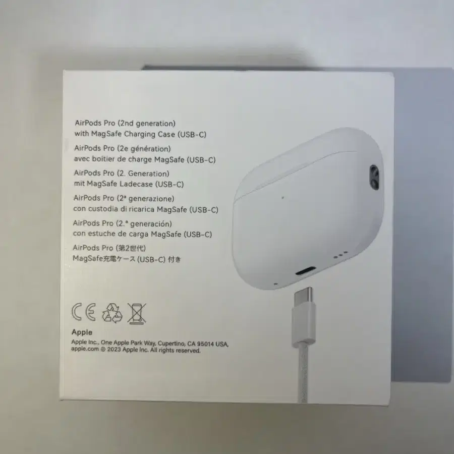 Apple 2023 에어팟 프로 2세대 USB-C 무선 이어폰 블루스트