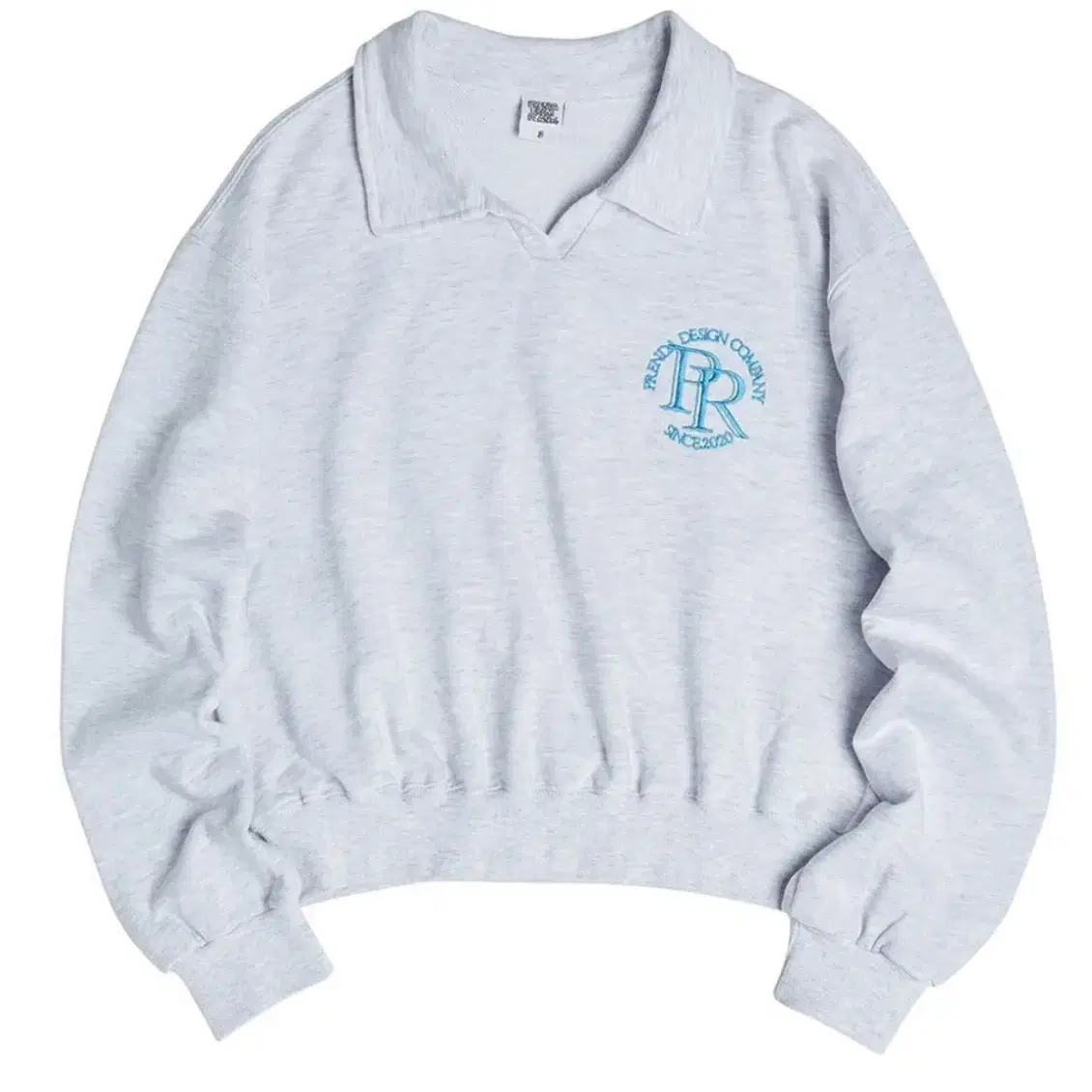 프렌다 MAIN LOGO CROP COLLARED SWEATSHIRT