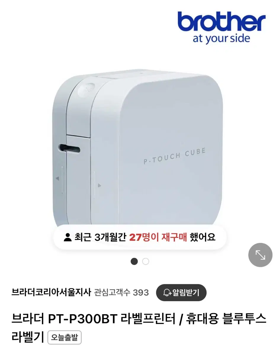 브라더 라벨기 pt-p300bt