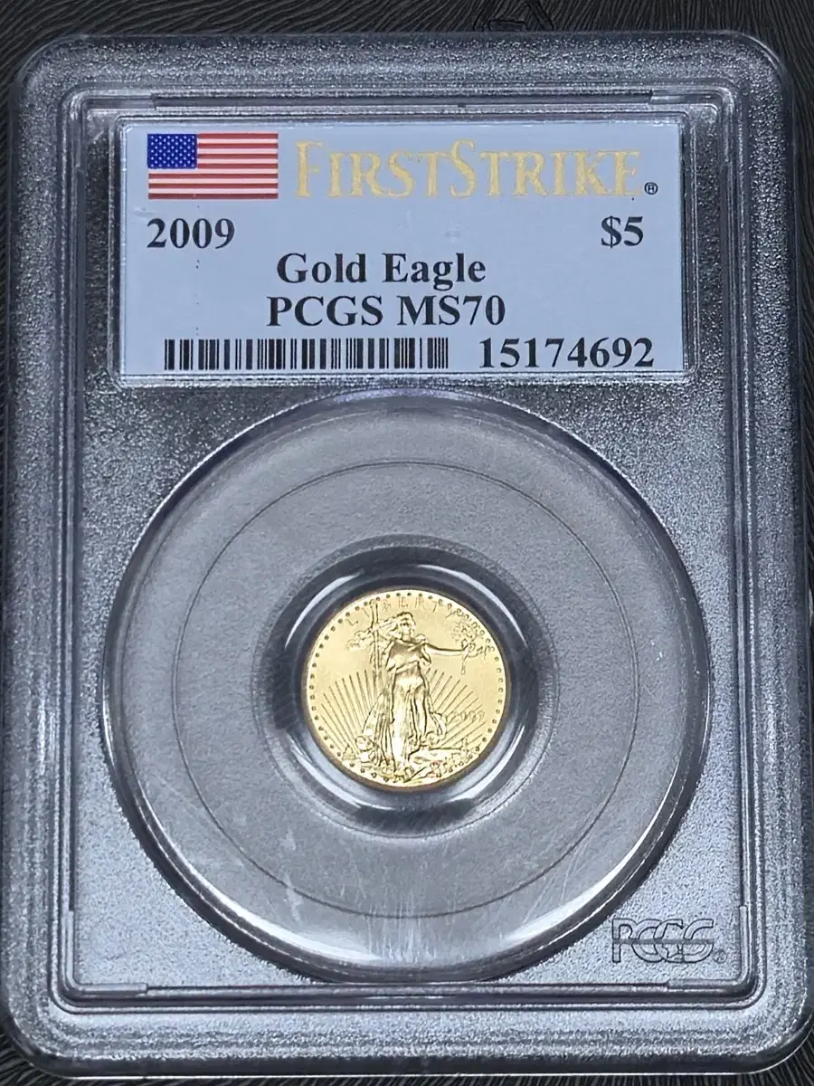 2009. Gold Eagle PCGS MS70