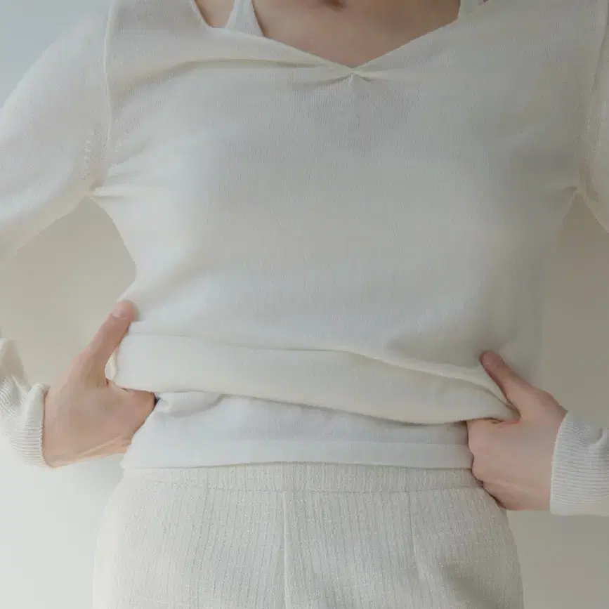 르베인 souffle knit 셋업 아이보리 S 미개봉