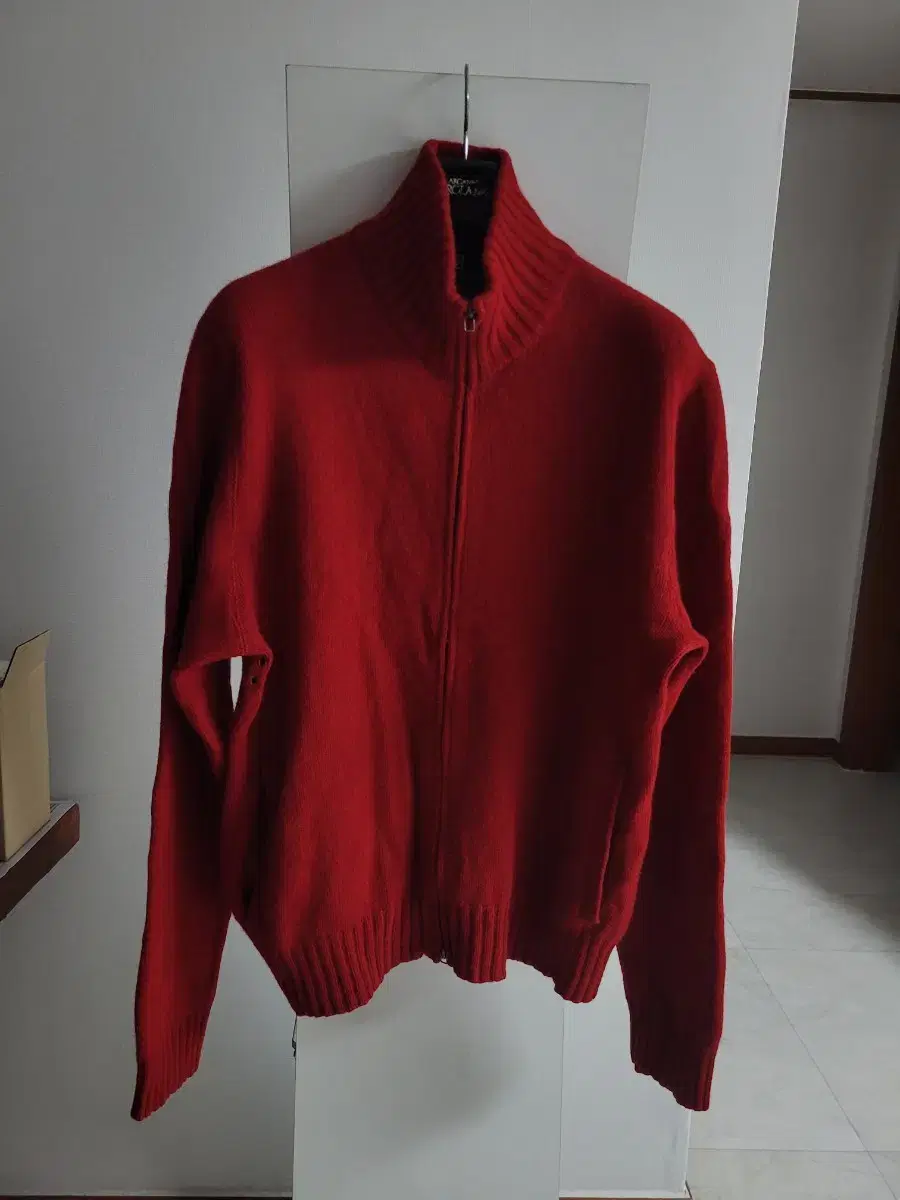 Men's Polo Knit Zip-Up Long Sleeve M