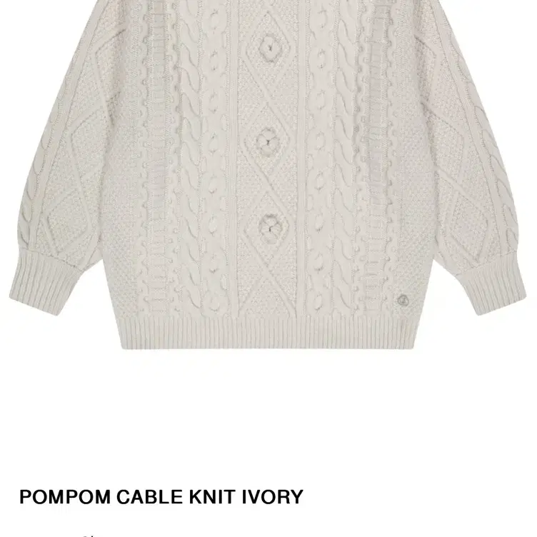 코이세이오 폼폼 케이블 니트 아이보리 POMPOM CABLE KNIT