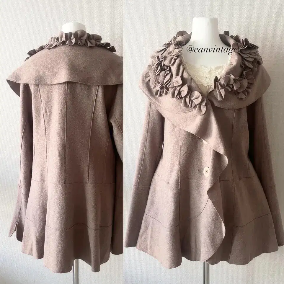 mute brown flower patch coat