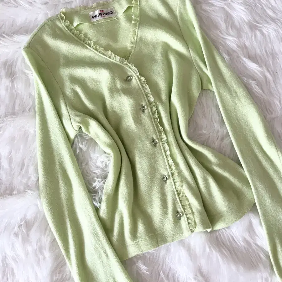 gallery visconti apple-green cardigan