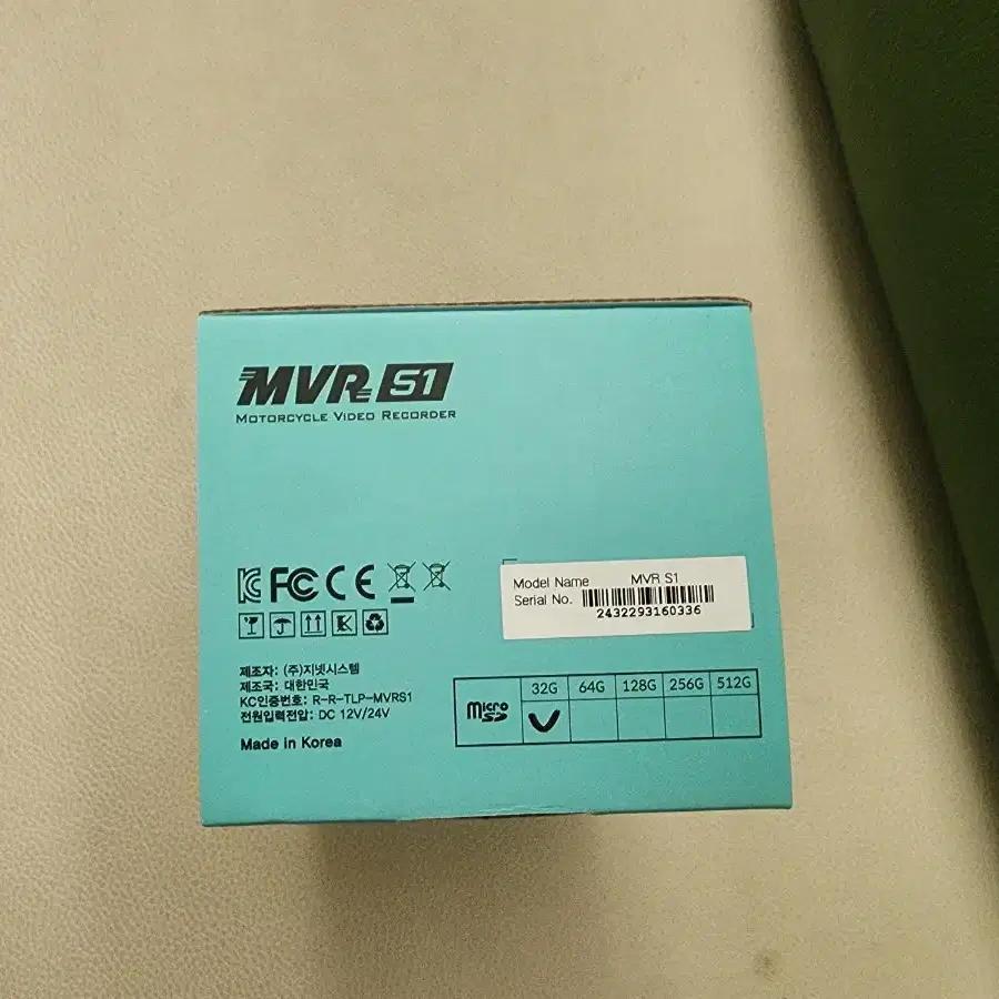 국산 지넷 MVR S1 32G 오토바이 바이크 블랙박스 2채널 방수 스마