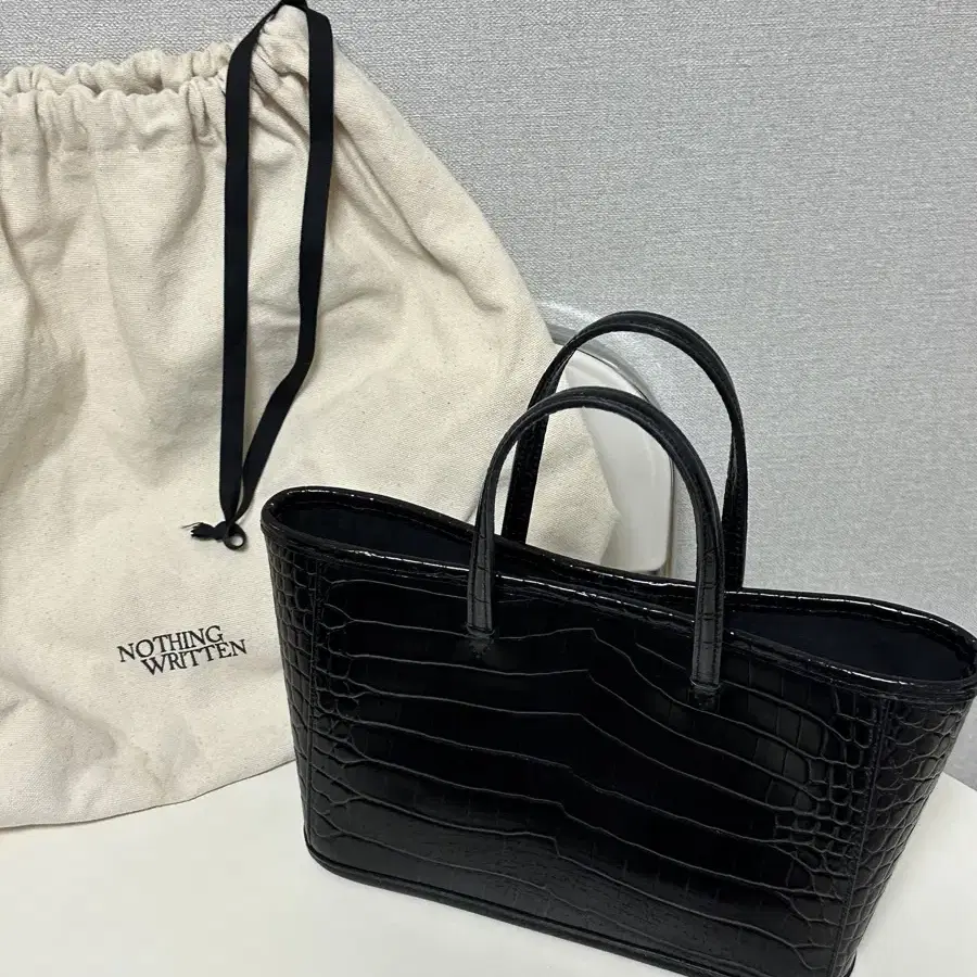 낫띵리튼 아인 토트백 Ain croco tote bag