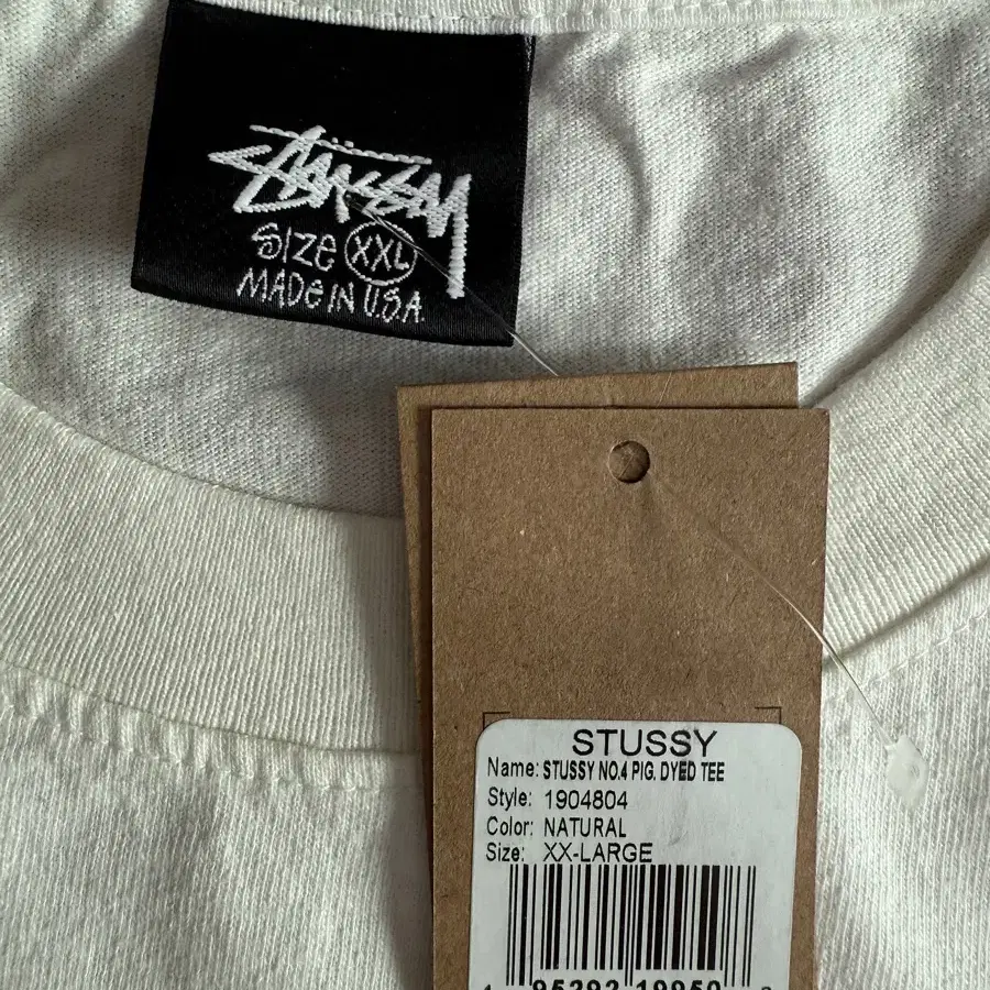 [XXL] stussy 스투시 피그먼트 다이드 No4 반팔 티셔츠 내츄럴