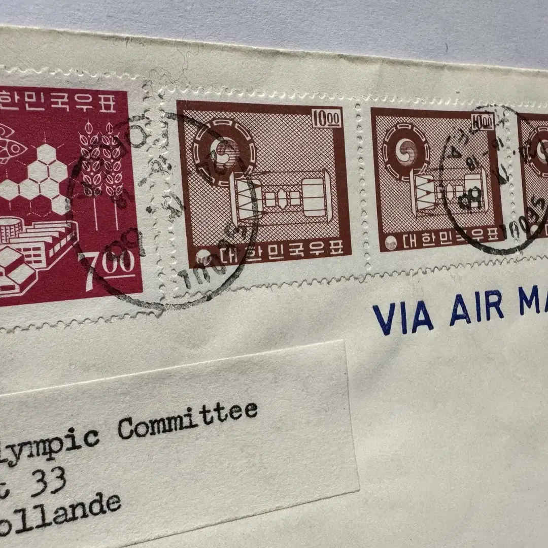 1966년 - 한국 올림픽위원회 - 네델란드 - 37원 - 4지역 항공