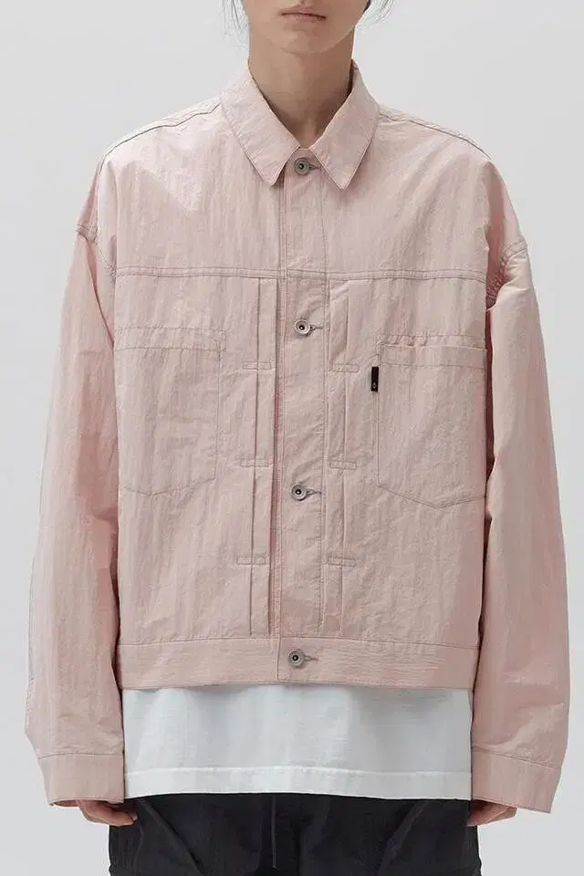 [SS23]TRUCKER BLOUSON / PALE PINK