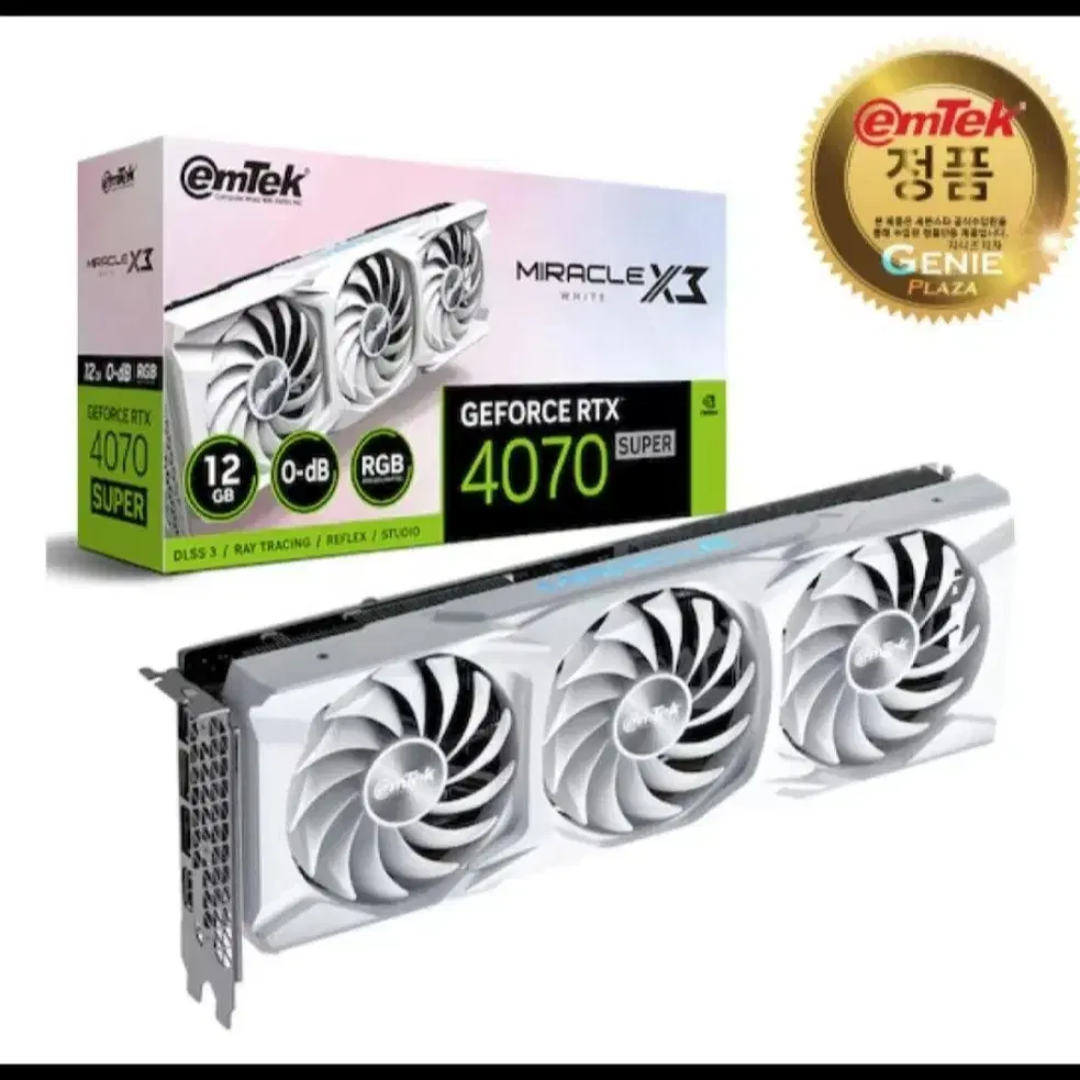 이엠텍 지포스 RTX 4070 SUPER MIRACLE X3 WHITE