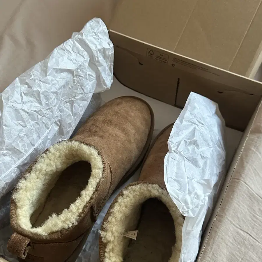 남성 UGG 어그 미니 부츠 체스트넛 양털 부츠 270 275