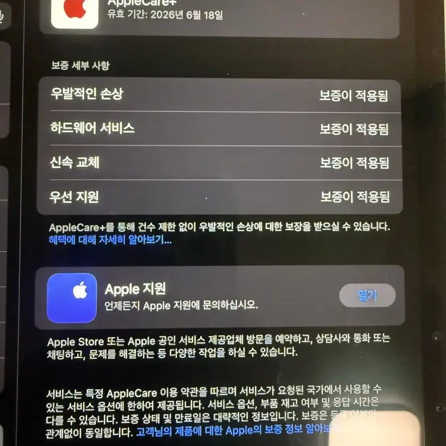 아이패드 프로 M4 11인치 실버 16g 1tb 셀룰러  애케플