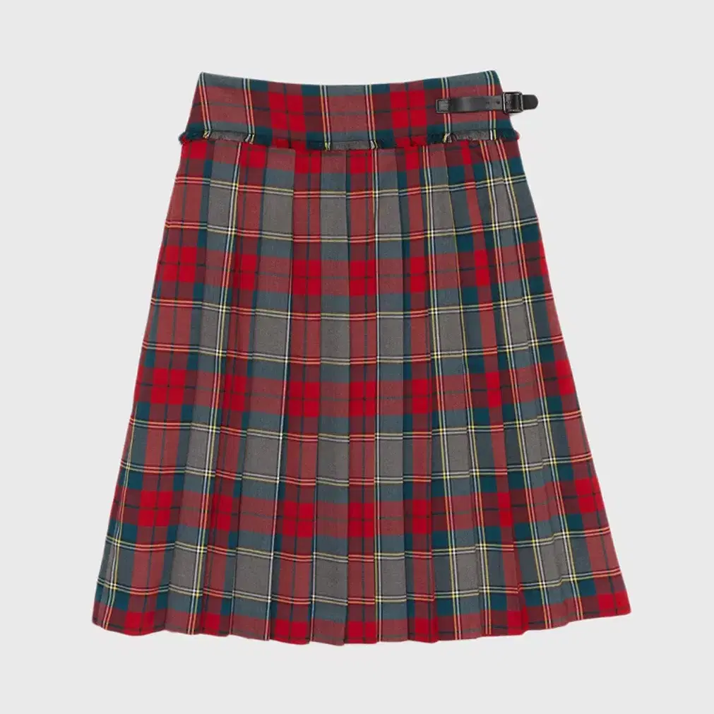 버뮬라 BELTED CHECK PLEATS SKIRT 체크 스커트 치마