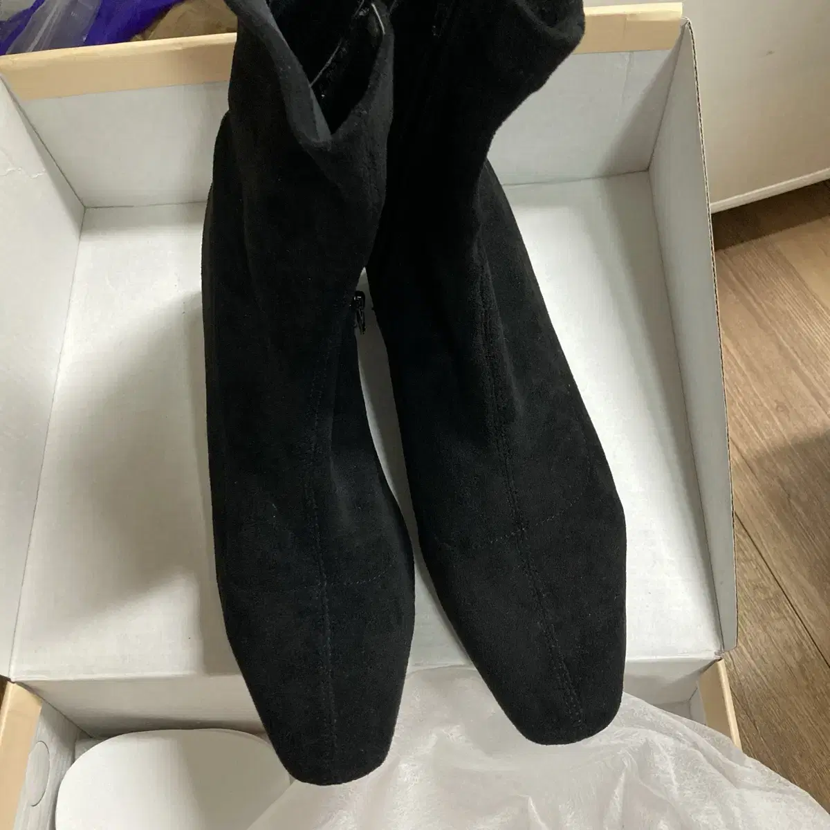 사뿐에서 구입한 호레인 스웨이드 앵클부츠