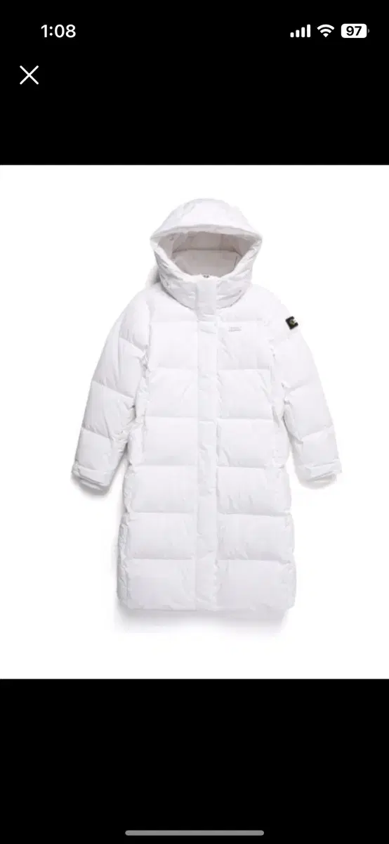 Quick sale: National Geographic long padded jacket (white, S) for sale!