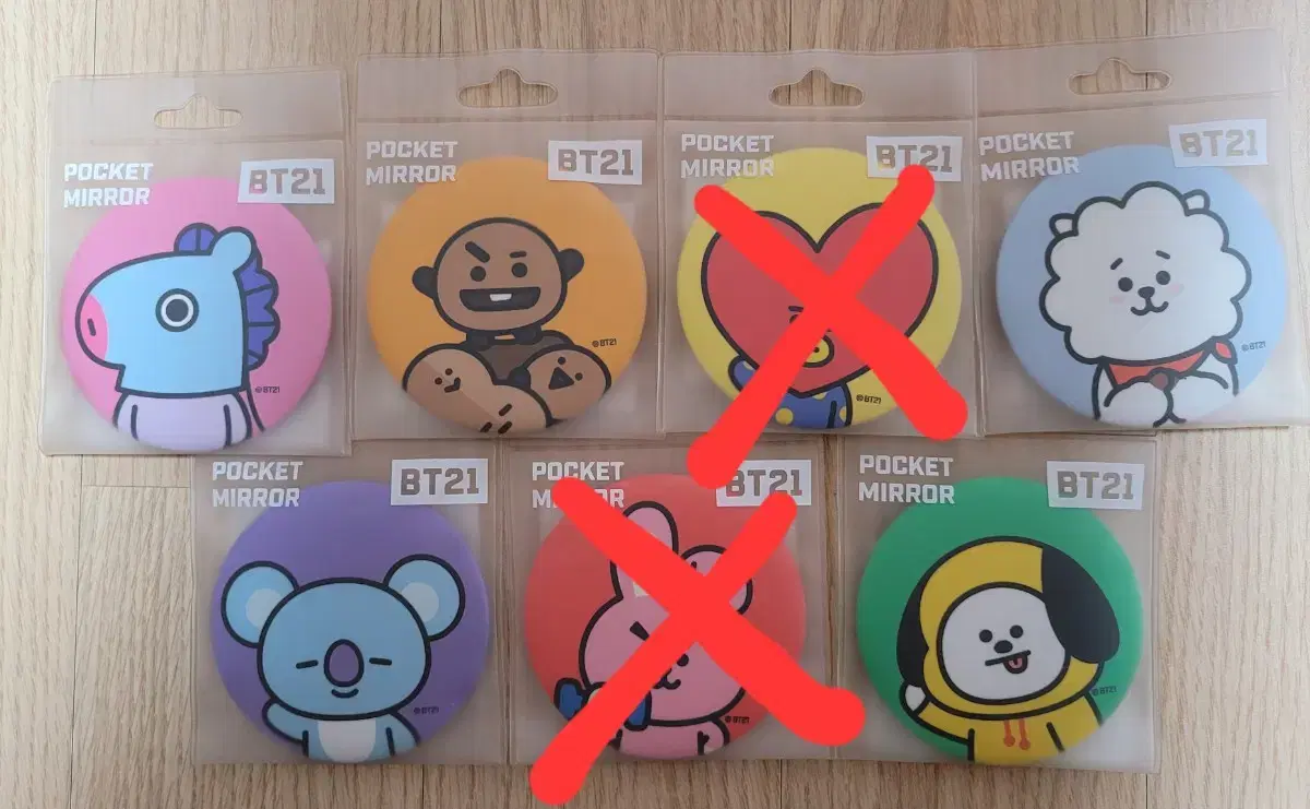 BTS BT21 원형 손거울