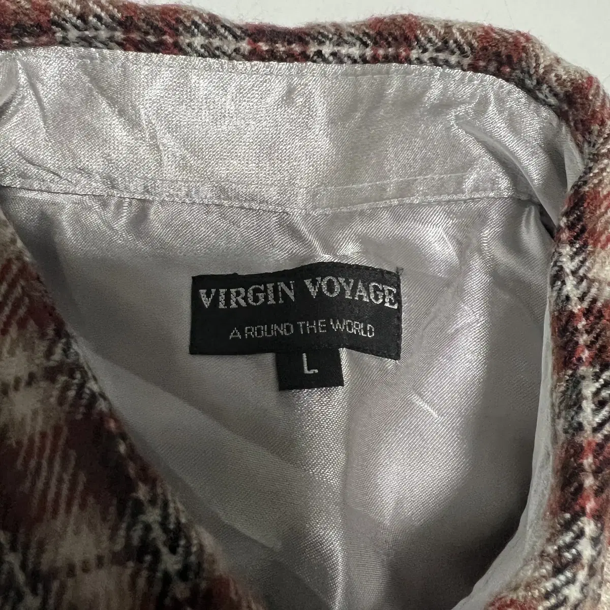 VIRGIN VOYAGE 버진 오버핏 체크셔츠(L)