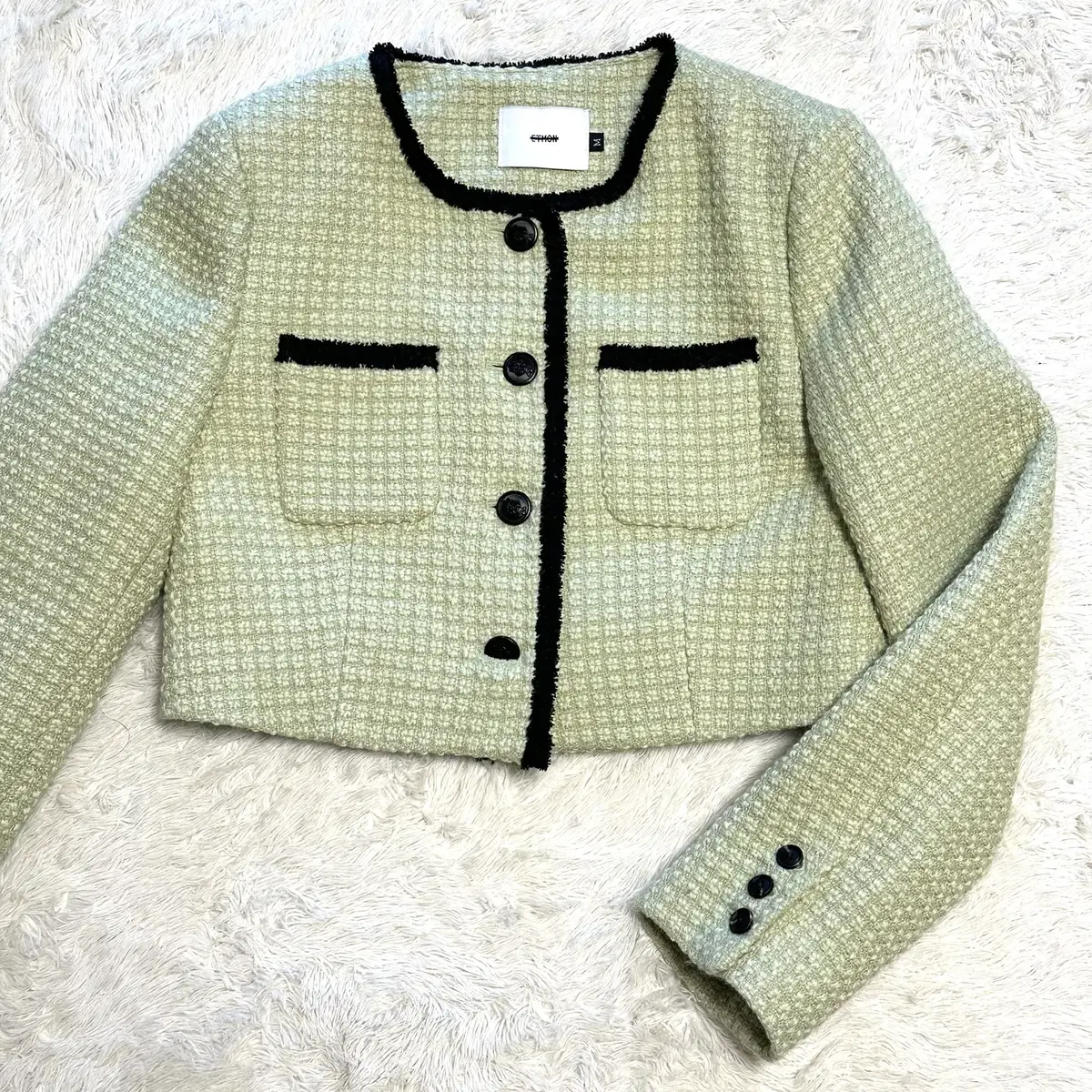 에트몽 Trimmed Tweed Jacket 트위드