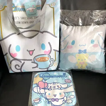 산리오 시나모롤 캐릭터 굿즈, 백, 손수건, 미니쿠션, 미니 쿠션