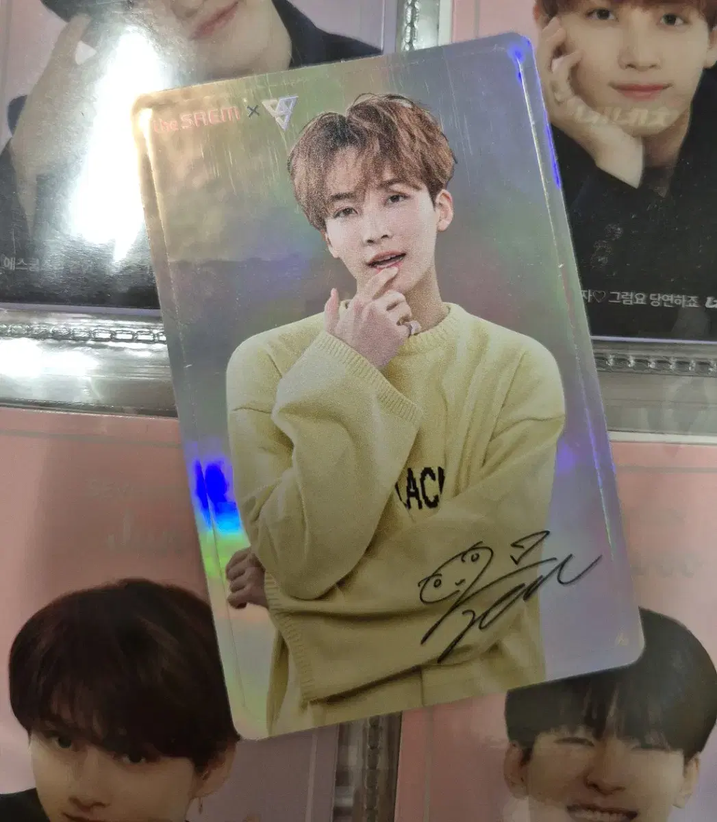 세븐틴 더샘 홀로그램 포카 정한