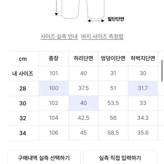 비슬로우 데님 STRAIGHT FIT FADE JEAN 30사이즈