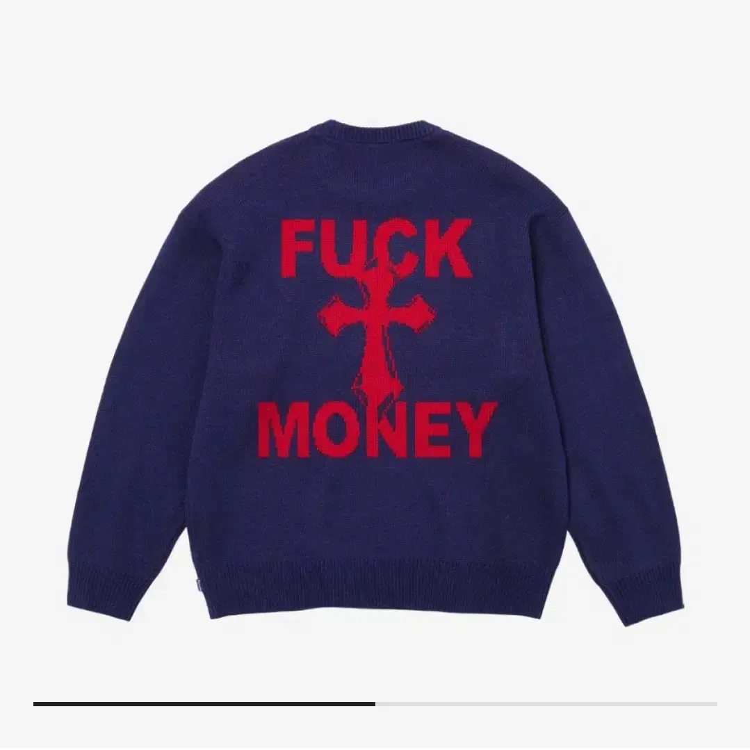 슈프림 24FW FUCK MONEY 스웨터 네이비 S