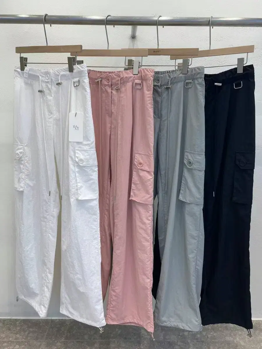 [WANT] Milky Cargo Pants Nylon Cargo Pants