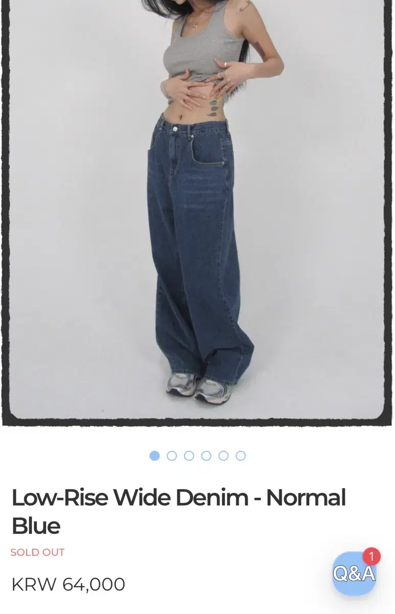 페일제이드 Low-Rise Wide Denim - Normal Blue