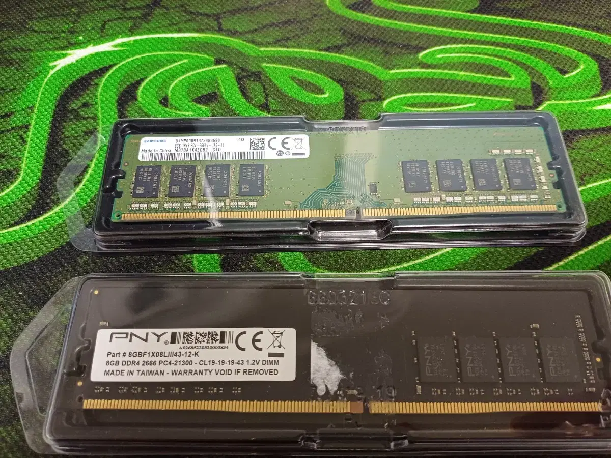 삼성 PNY DDR4 2666 단면 램 8GB 2개 16GB 팝니다