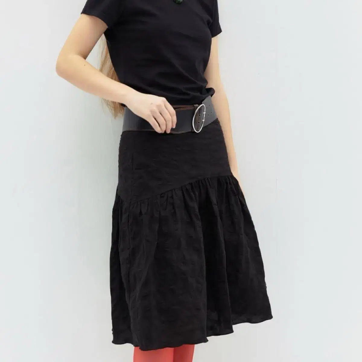 Expiredgirl reversible volume midi skirt