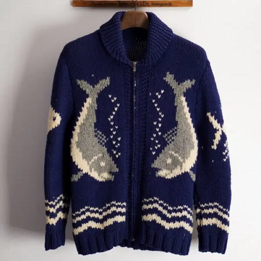 60s Fish Cowichan Wool Sweater