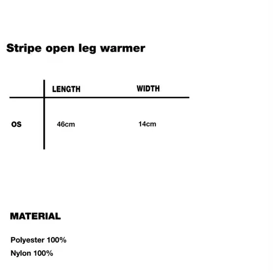 유스베스 Stripe open leg warmer 스트라이프 레그워머