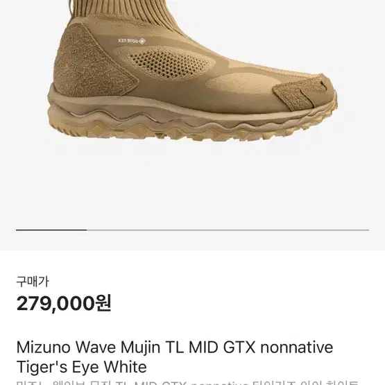 미즈노 웨이브 무진 TL MID GTX nonnative 타이거즈 아이