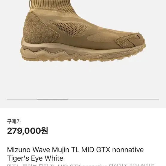 미즈노 웨이브 무진 TL MID GTX nonnative 타이거즈 아이