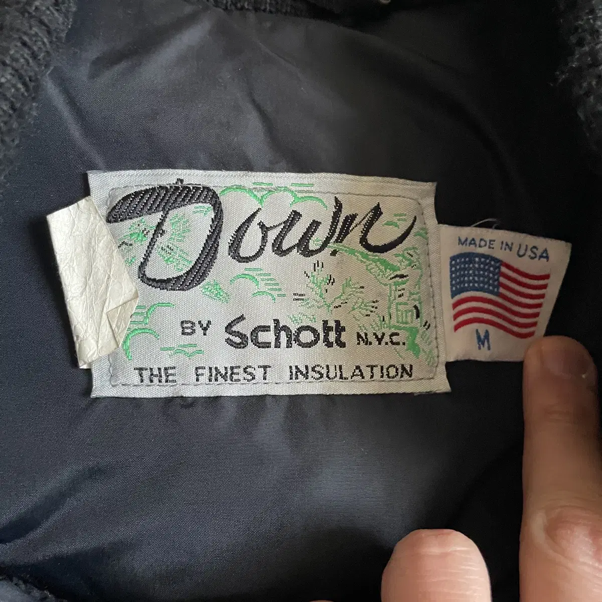 쇼트 schott 다운 패딩 자켓