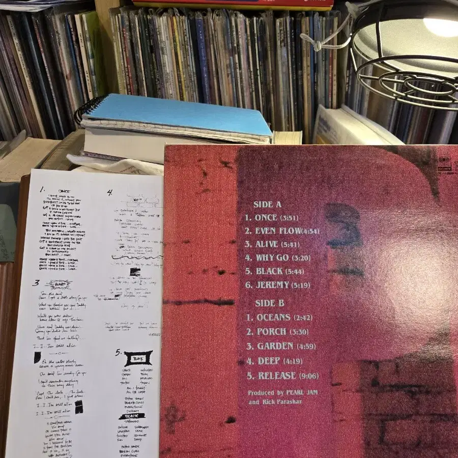 Pearl Jam.ten.92.지구.민트급lp