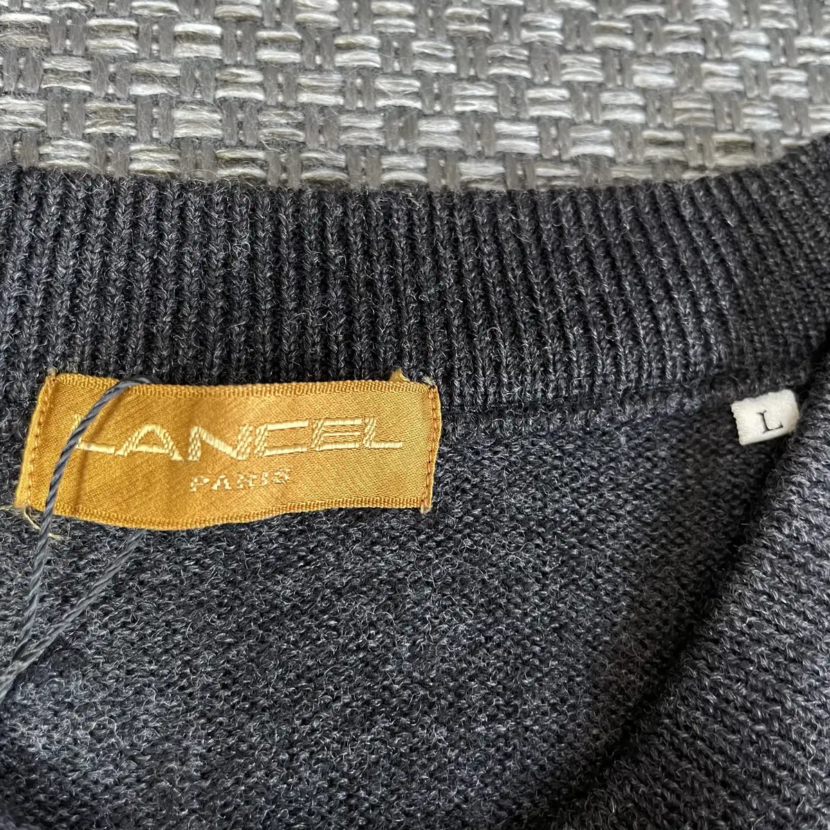 LANCEL 란셀 차콜네이비 울 니트 L