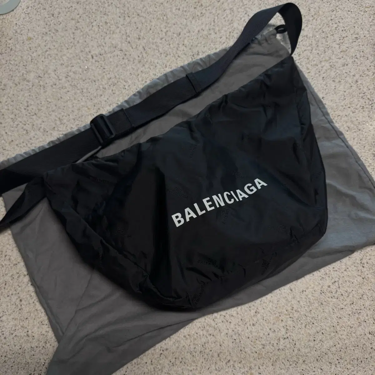 Balenciaga logo hip bag