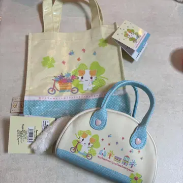 산리오 냥코회 마쉬멜로우처럼 폭신폭신한 냥코 미니 보스턴 파우치