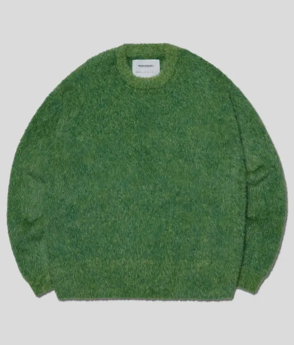 노메뉴얼 CROPPED HAIRY KNIT - GRASS GREEN L